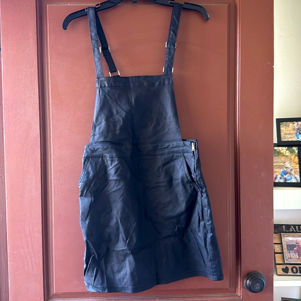 Black overalls dress